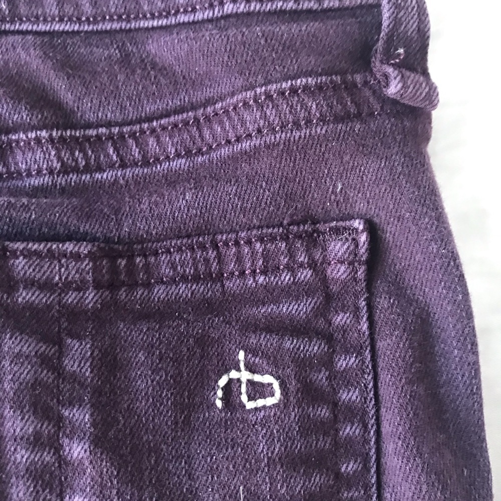 Rag and Bone burgundy skinny jeans size 25
